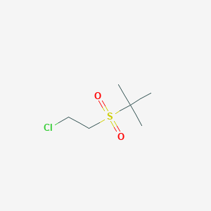 molecular formula C6H13ClO2S B8745887 Propane, 2-[(2-chloroethyl)sulfonyl]-2-methyl- CAS No. 98785-33-2