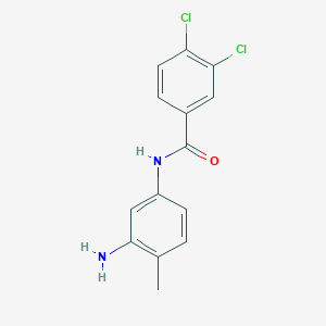 molecular formula C14H12Cl2N2O B8745891 N-(3-amino-4-methyl-phenyl)-3,4-dichloro-benzamide 