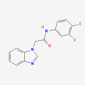 molecular formula C15H11F2N3O B8745893 2-(1H-Benzimidazol-1-yl)-N-(3,4-difluorophenyl)acetamide 
