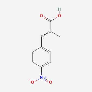 molecular formula C10H9NO4 B8745896 2-Methyl-3-(4-nitrophenyl)prop-2-enoic acid 