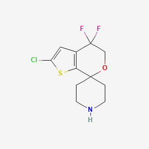 molecular formula C11H12ClF2NOS B8745907 2'-Chloro-4',4'-difluoro-4',5'-dihydrospiro[piperidine-4,7'-thieno[2,3-c]pyran] CAS No. 1307248-44-7