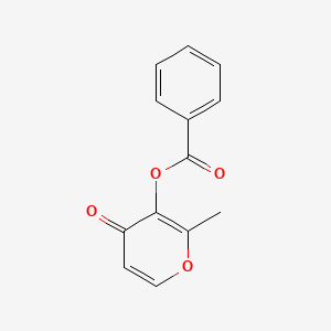 molecular formula C13H10O4 B8745939 3-(Benzoyloxy)-2-methyl-4H-pyran-4-one CAS No. 6151-06-0