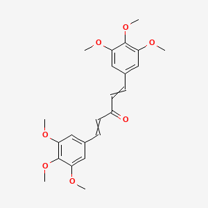 molecular formula C23H26O7 B8745958 1,5-Bis(3,4,5-trimethoxyphenyl)penta-1,4-dien-3-one CAS No. 17537-28-9