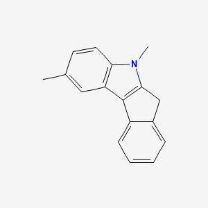 molecular formula C17H15N B8746089 2,5-Dimethyl-5,6-dihydroindeno[2,1-b]indole CAS No. 224581-87-7
