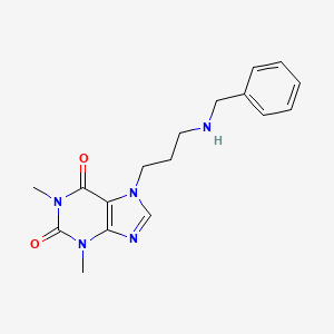 molecular formula C17H21N5O2 B8746111 7-(3-(Benzylamino)propyl)-3,7-dihydro-1,3-dimethyl-1H-purine-2,6-dione CAS No. 24890-70-8