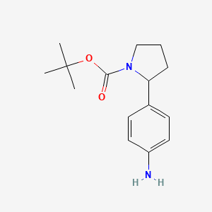 molecular formula C15H22N2O2 B8746114 Tert-butyl 2-(4-aminophenyl)pyrrolidine-1-carboxylate 