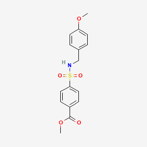 molecular formula C16H17NO5S B8746153 Methyl 4-(N-(4-methoxybenzyl)sulfamoyl)benzoate 