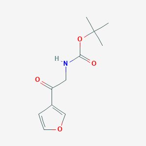molecular formula C11H15NO4 B8746199 tert-Butyl 2-(furan-3-yl)-2-oxoethylcarbamate CAS No. 832077-46-0
