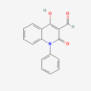 molecular formula C16H11NO3 B8746245 3-(Hydroxymethylidene)-1-phenylquinoline-2,4(1H,3H)-dione CAS No. 65740-53-6