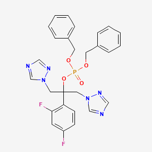 molecular formula C27H25F2N6O4P B8746247 dibenzyl (2-(2,4-difluorophenyl)-1,3-di(1H-1,2,4-triazol-1-yl)propan-2-yl) phosphate CAS No. 194602-25-0
