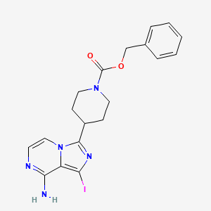 Benzyl 4-(8-amino-1-iodoimidazo[1,5-a]pyrazin-3-yl)piperidine-1-carboxylate