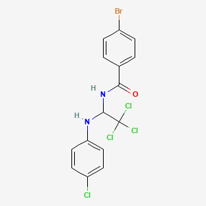 4-Bromo-N-(2,2,2-trichloro-1-((4-chlorophenyl)amino)ethyl)benzamide