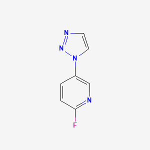 molecular formula C7H5FN4 B8746358 2-fluoro-5-(1H-1,2,3-triazol-1-yl)pyridine 