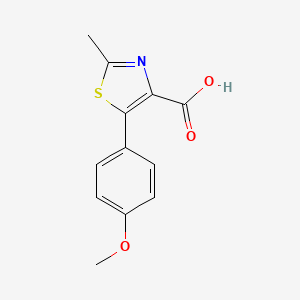 molecular formula C12H11NO3S B8746364 5-(4-Methoxy-phenyl)-2-methyl-thiazole-4-carboxylic acid 