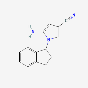 5-Amino-1-(2,3-dihydro-1H-inden-1-yl)-1H-pyrrole-3-carbonitrile
