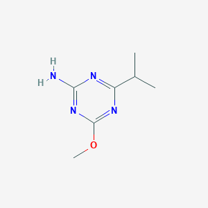 molecular formula C7H12N4O B8746379 2-Amino-4-isopropyl-6-methoxy-s-triazine 