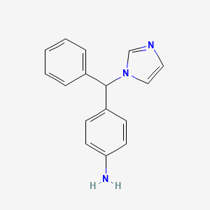 molecular formula C16H15N3 B8746427 4-((1H-Imidazol-1-yl)(phenyl)methyl)aniline CAS No. 118040-68-9
