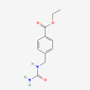 molecular formula C11H14N2O3 B8746439 Ethyl 4-(aminocarbonylaminomethyl)benzoate 