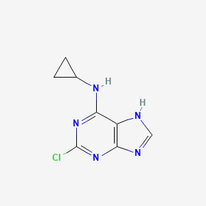 molecular formula C8H8ClN5 B8746456 6-Cyclopropylamino-2-chloropurine CAS No. 195252-69-8