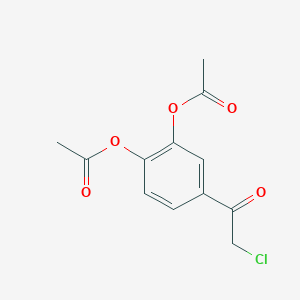 molecular formula C12H11ClO5 B8746461 2-Chloro-1-[3,4-bis(acetyloxy)phenyl]ethanone CAS No. 100945-19-5