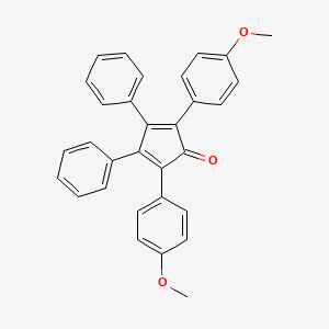 molecular formula C31H24O3 B8746479 2,5-Bis(4-methoxyphenyl)-3,4-diphenylcyclopenta-2,4-dien-1-one CAS No. 38268-21-2