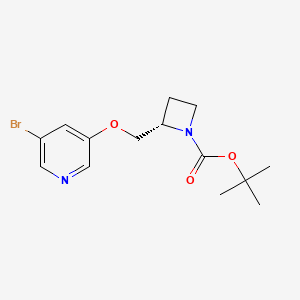 molecular formula C14H19BrN2O3 B8746485 (S)-Tert-butyl 2-(((5-bromopyridin-3-YL)oxy)methyl)azetidine-1-carboxylate 