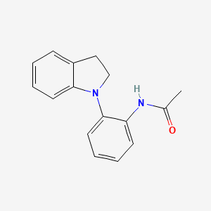 molecular formula C16H16N2O B8746519 N-[2-(2,3-Dihydro-1H-indol-1-yl)phenyl]acetamide CAS No. 71971-51-2