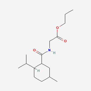 molecular formula C16H29NO3 B8746556 Propyl N-[[5-methyl-2-(isopropyl)cyclohexyl]carbonyl]glycinate CAS No. 39668-79-6