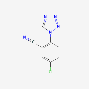 molecular formula C8H4ClN5 B8746580 5-Chloro-2-(1H-tetrazol-1-YL)benzonitrile 