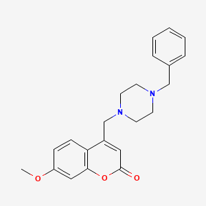 4-[(4-benzylpiperazin-1-yl)methyl]-7-methoxy-2H-chromen-2-one