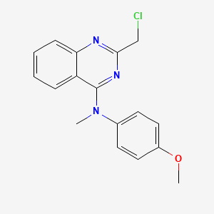 molecular formula C17H16ClN3O B8746670 (2-Chloromethyl-quinazolin-4-yl)-(4-methoxy-phenyl)-methyl-amine CAS No. 827031-05-0