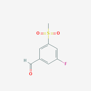 molecular formula C8H7FO3S B8746772 3-Fluoro-5-(methylsulfonyl)benzaldehyde CAS No. 923266-26-6