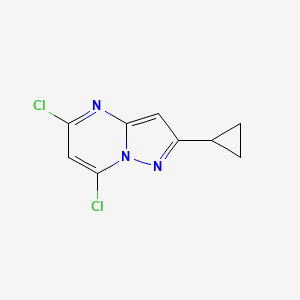 molecular formula C9H7Cl2N3 B8746807 5,7-Dichloro-2-cyclopropylpyrazolo[1,5-a]pyrimidine 
