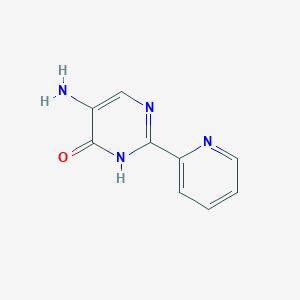 molecular formula C9H8N4O B8746833 5-amino-2-(pyridin-2-yl)pyrimidin-4(3H)-one 