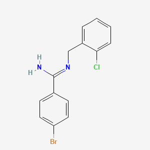 molecular formula C14H12BrClN2 B8746900 4-Bromo-N-(2-chlorobenzyl)benzenecarboximidamide CAS No. 918349-87-8
