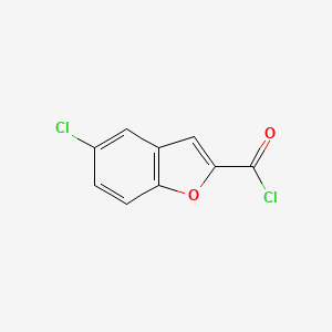 molecular formula C9H4Cl2O2 B8746955 5-Chloro-1-benzofuran-2-carbonyl chloride CAS No. 474070-08-1
