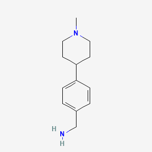 molecular formula C13H20N2 B8747076 4-(1-Methylpiperidin-4-yl)benzylamine 