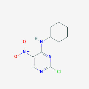 molecular formula C10H13ClN4O2 B8747080 2-chloro-N-cyclohexyl-5-nitropyrimidin-4-amine 