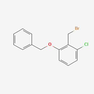 molecular formula C14H12BrClO B8747088 2-(Bromomethyl)-1-chloro-3-[(phenylmethyl)oxy]benzene 