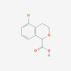 molecular formula C10H9BrO3 B8747223 5-bromo-3,4-dihydro-1H-isochromene-1-carboxylic acid 