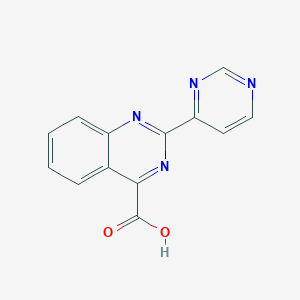 molecular formula C13H8N4O2 B8747228 2-(Pyrimidin-4-yl)quinazoline-4-carboxylic acid 