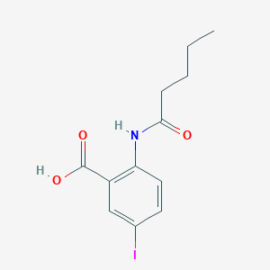 molecular formula C12H14INO3 B8747268 5-Iodo-2-(pentanoylamino)benzoic acid 