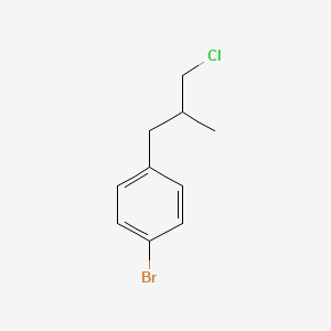 molecular formula C10H12BrCl B8747285 1-Bromo-4-(3-chloro-2-methylpropyl)benzene CAS No. 89193-66-8