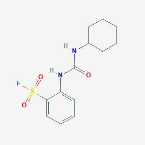 molecular formula C13H17FN2O3S B8747325 2-[(Cyclohexylcarbamoyl)amino]benzene-1-sulfonyl fluoride CAS No. 59651-56-8