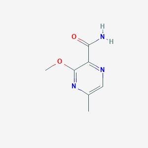 molecular formula C7H9N3O2 B8747383 3-Methoxy-5-methylpyrazine-2-carboxamide 