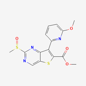 Methyl 7-(6-methoxypyridin-2-yl)-2-(methylsulfinyl)thieno[3,2-d]pyrimidine-6-carboxylate