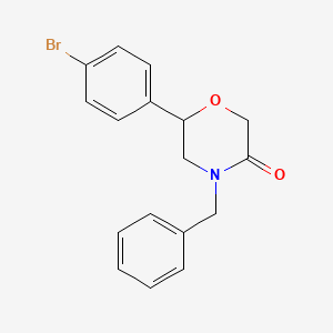 4-Benzyl-6-(4-bromo-phenyl)-morpholin-3-one