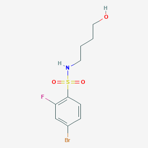 4-Bromo-2-fluoro-N-(4-hydroxybutyl)benzene-1-sulfonamide