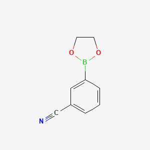 molecular formula C9H8BNO2 B8747492 3-(1,3,2-Dioxaborolan-2-yl)benzonitrile CAS No. 718640-74-5