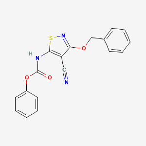 (3-Benzyloxy-4-cyano-isothiazol-5-yl)-carbamic acid phenyl ester